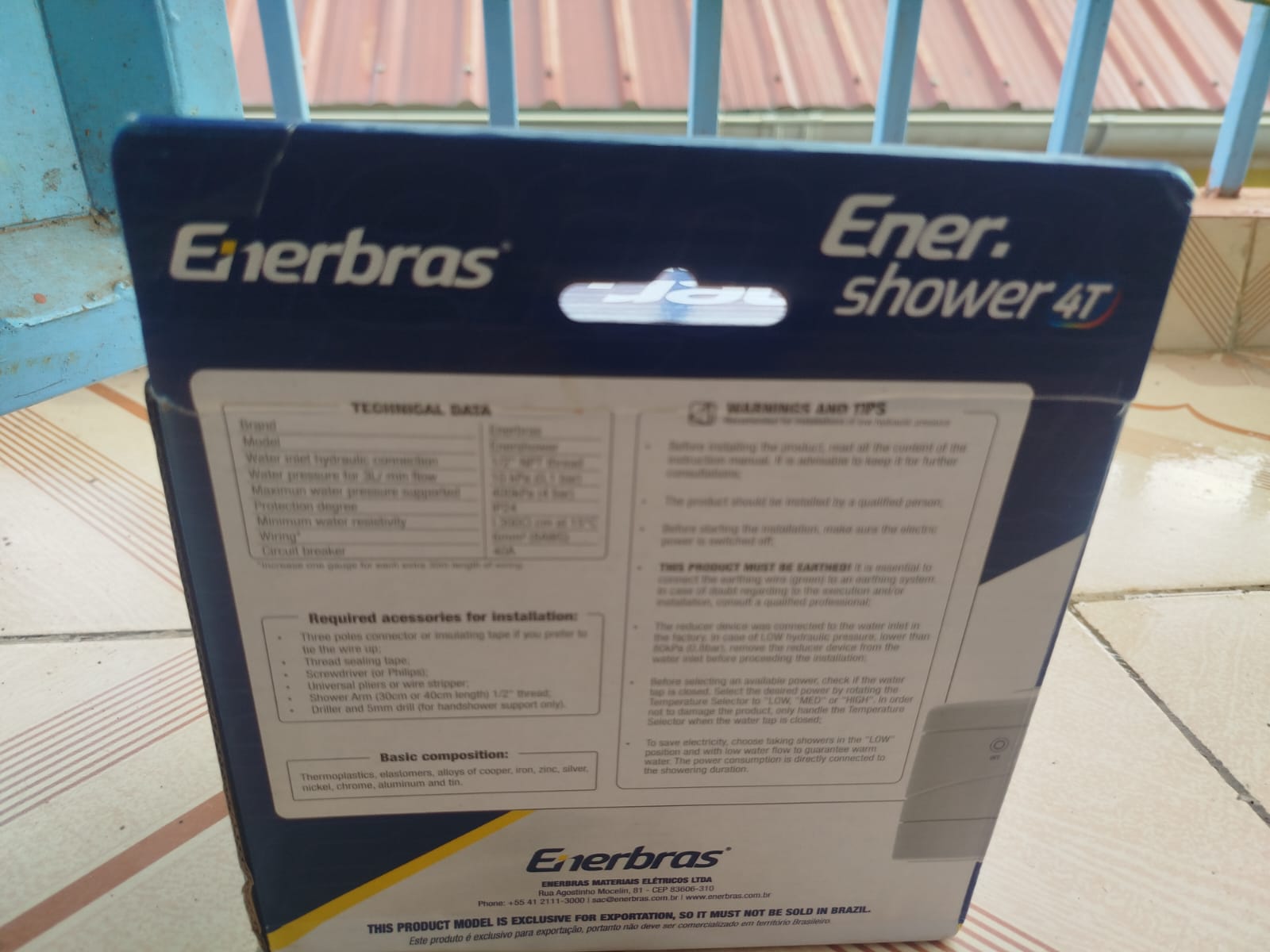 ENERSHOWER ORIGINAL 4T ORIGINAL SHOWER WITH A VALID 2YRS PERFECTLY WORKING WARRANT 220V 6800W LARGE