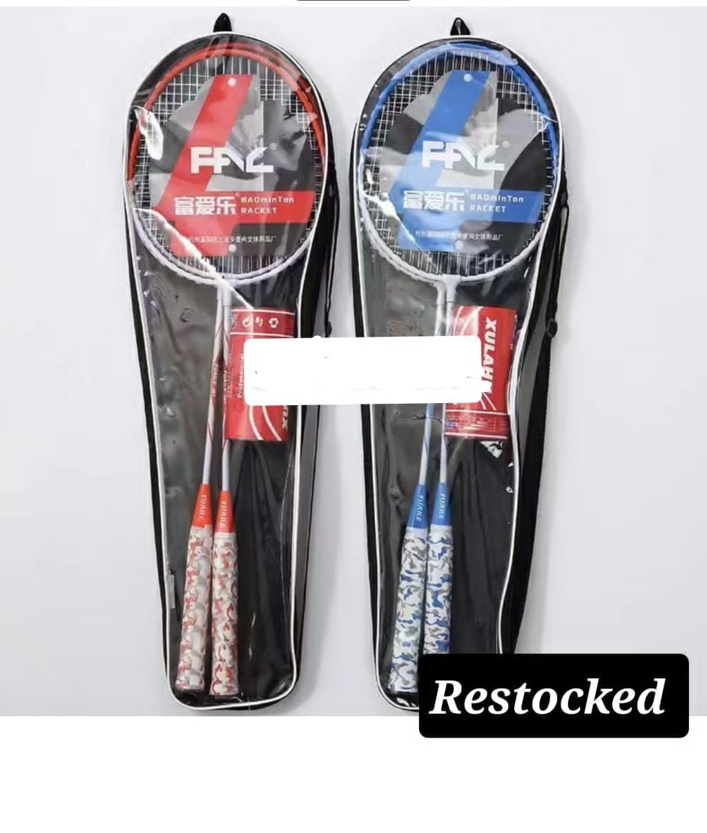 BEST PRICE)Tennis-Badminton Set 2 Rackets 3 Shuttlecocks+ Free Carrier Bag. It is light in weight and can be used to swing with great accuracy and control. This original and plastic brand Shuttlecoc,