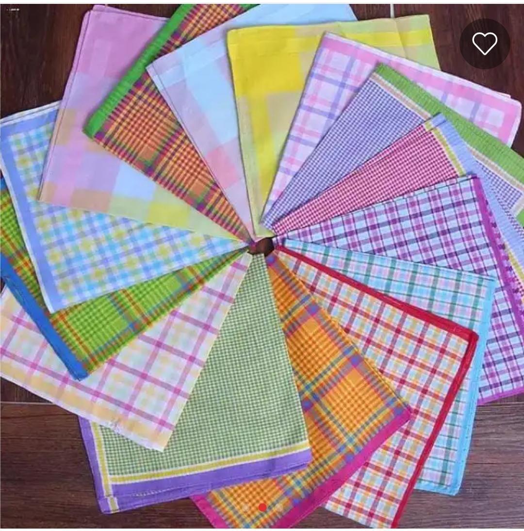 AFFORDABLE QUALITY LUXURY 😇😇 New Fashion 100% cotton handkerchief. 100% Cotton Assorted Handkerchief Unisex Handkerchief Towel Square Knit Sweat - absorbent . Easy clean and use 6pcs