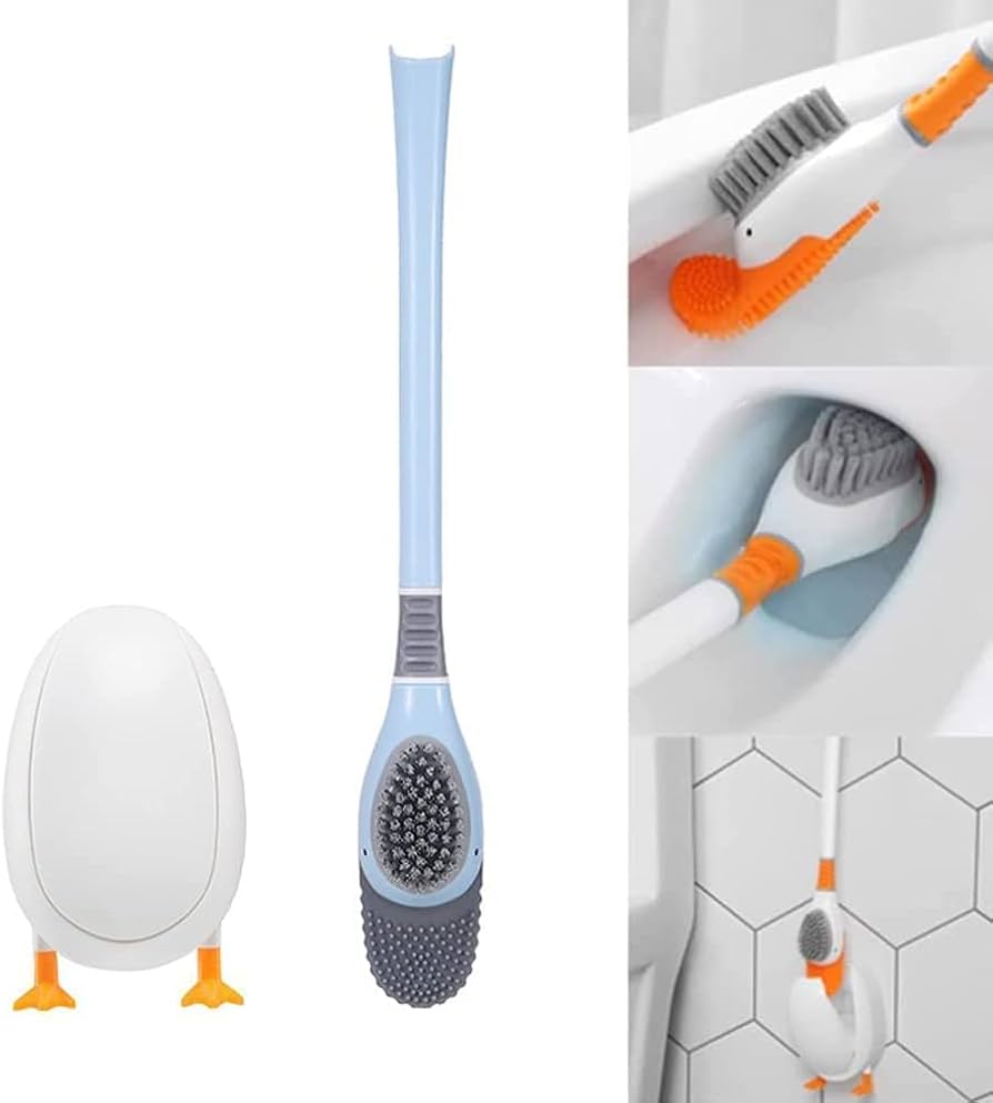 *New arrival🎉🎉🎉*





*silicone Diving duck 2 sided toilet brush now available 



*kindly watch the video on how to use it!*