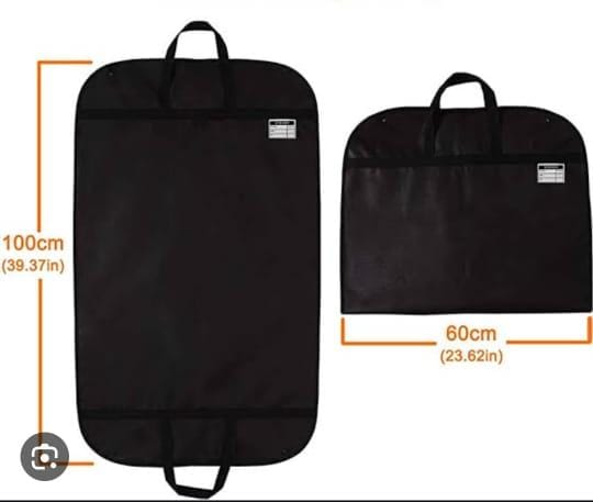 *Waterproof dustproof strong fabric suit bag with zip and carrier handles