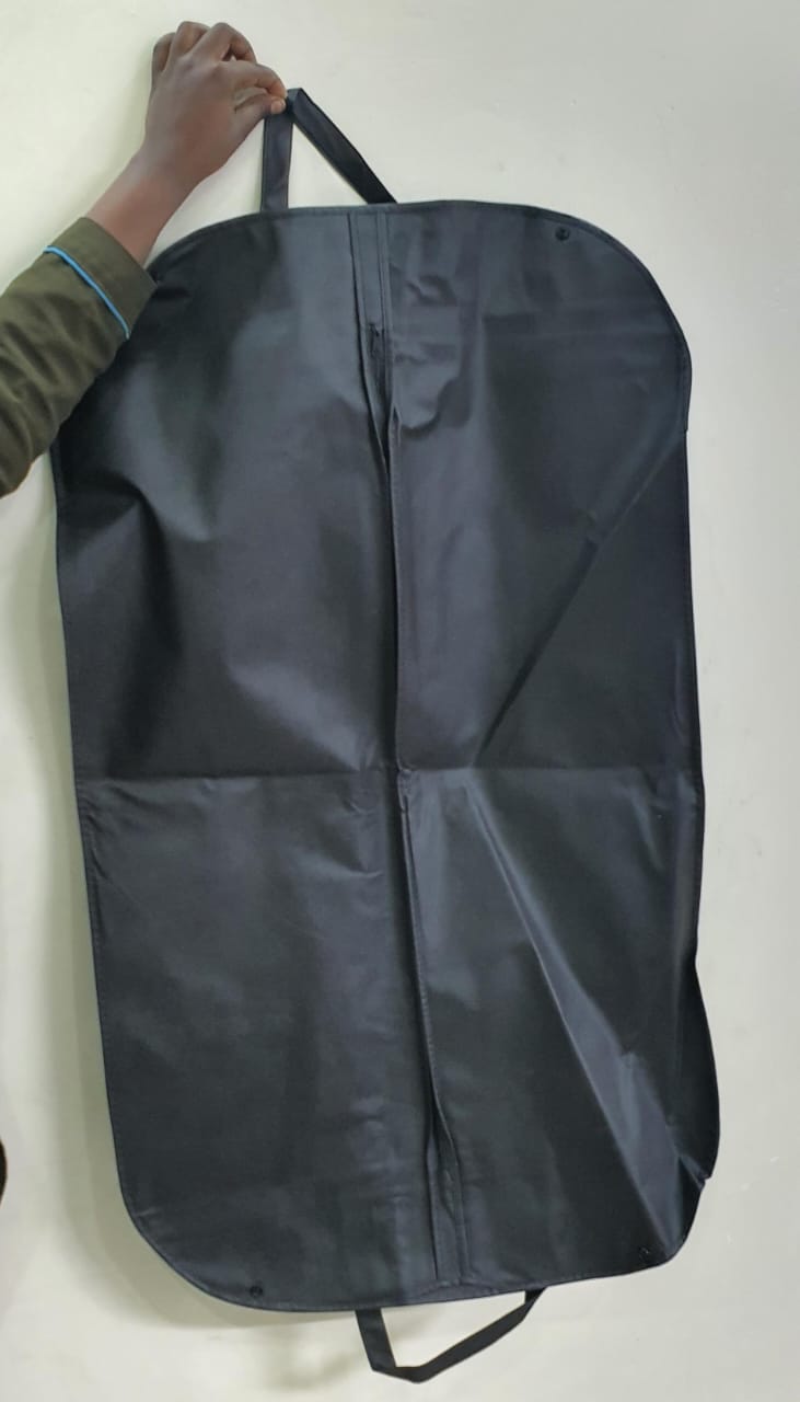 *Waterproof dustproof strong fabric suit bag with zip and carrier handles