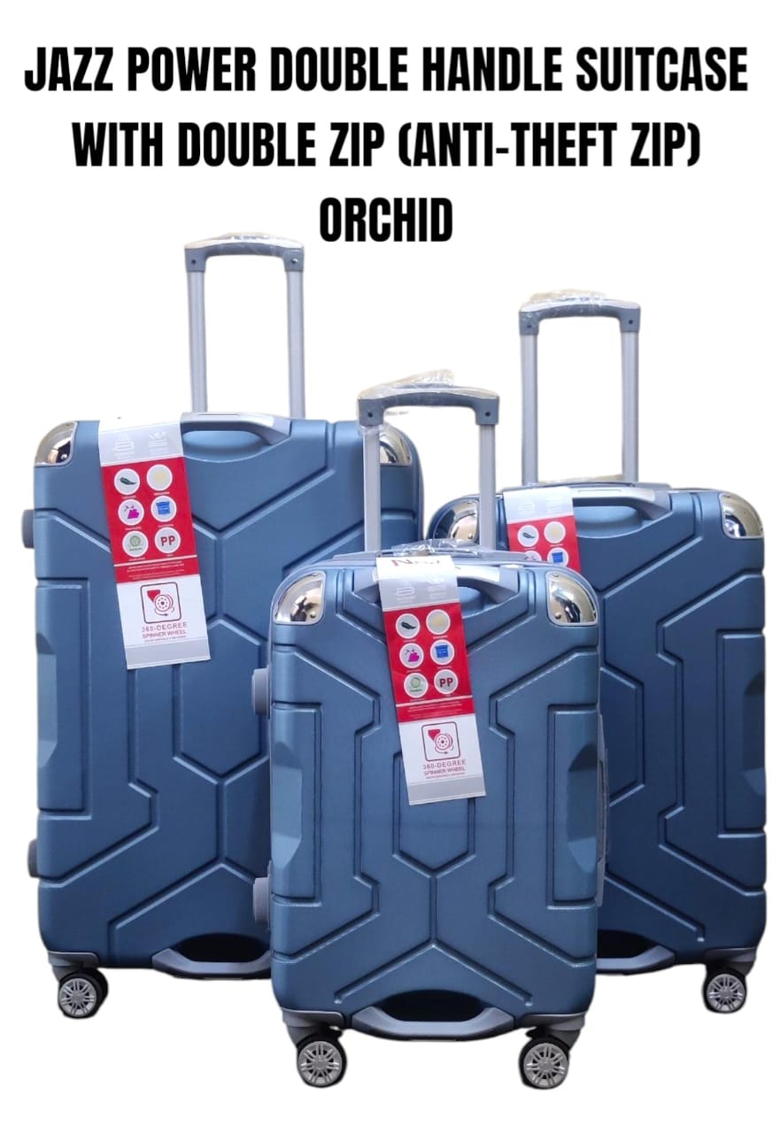 JAZZ POWER DOUBLE HANDLE FIBER SUITCASE

Travel in style and confidence with the Jazz Power Fiber Suitcase, designed for strength, space, and smooth mobility. Built with a durable fiber body, this
