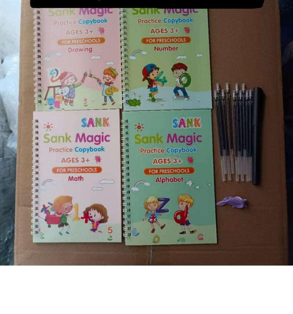 Sank Magic Practice Copybooks ✨

Make learning fun and easy for kids! 📘✍️
Sank Magic Practice Copybooks help children write, trace, and learn effortlessly with special magic ink that fades away, al