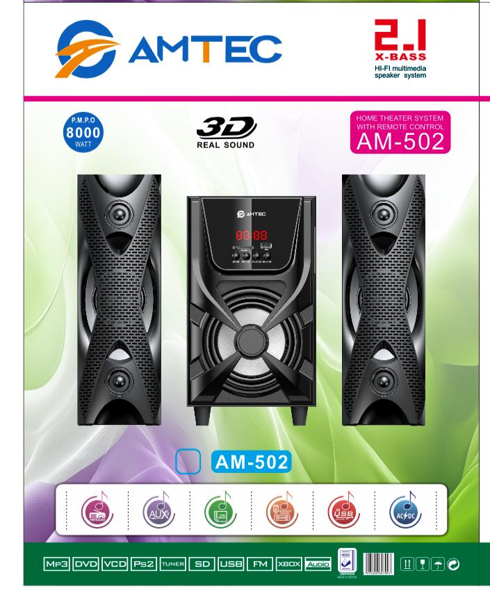 Amtec AM-502 2.1 Home Theater System! 🔊

Dive into a powerful audio experience that brings your music, movies, and games to life! The Amtec AM-502 2.1 setup combines crisp stereo sound from its satel