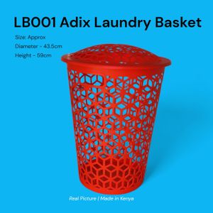 LB001 Adix Laundry Basket
Approx Size:
• Diameter: 43.5cm
• Height: 59cm
 *
Bring order and style to your laundry routine with the Adix Laundry Basket, designed with a modern open-cub