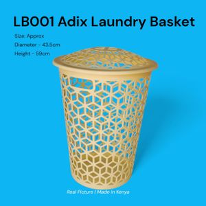 LB001 Adix Laundry Basket
Approx Size:
• Diameter: 43.5cm
• Height: 59cm
 *
Bring order and style to your laundry routine with the Adix Laundry Basket, designed with a modern open-cub