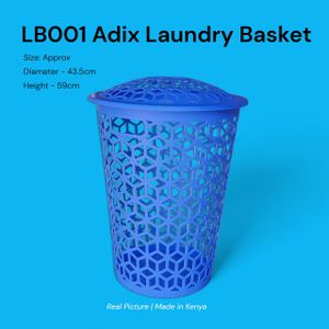 LB001 Adix Laundry Basket
Approx Size:
• Diameter: 43.5cm
• Height: 59cm
 *
Bring order and style to your laundry routine with the Adix Laundry Basket, designed with a modern open-cub