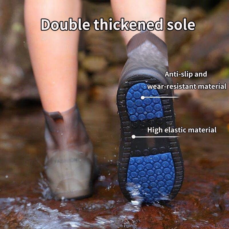 Waterproof Reusable Silicone Shoe Covers — Unisex Anti-Slip Rain Boot Protectors for Shoes, Durable Non-Slip Rain Pads for Outdoor & Rainy Day Use