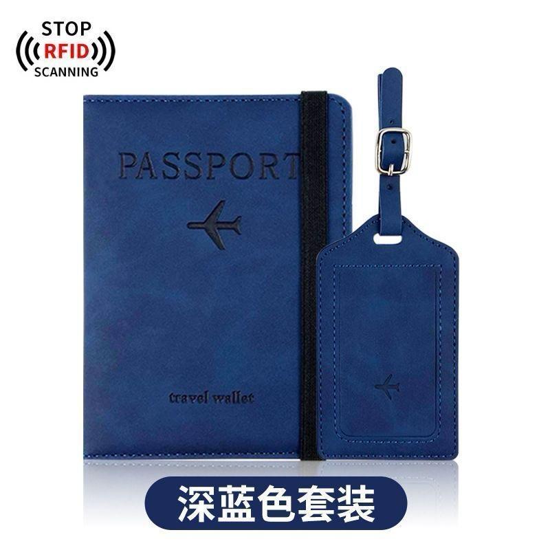 Premium Passport Holder & Cover with RFID Blocking, SIM Card Slots, Travel Ticket Pouch & Matching Suitcase Tag – Compact, Stylish & Secure Travel Wallet