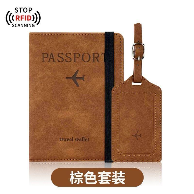 Premium Passport Holder & Cover with RFID Blocking, SIM Card Slots, Travel Ticket Pouch & Matching Suitcase Tag – Compact, Stylish & Secure Travel Wallet