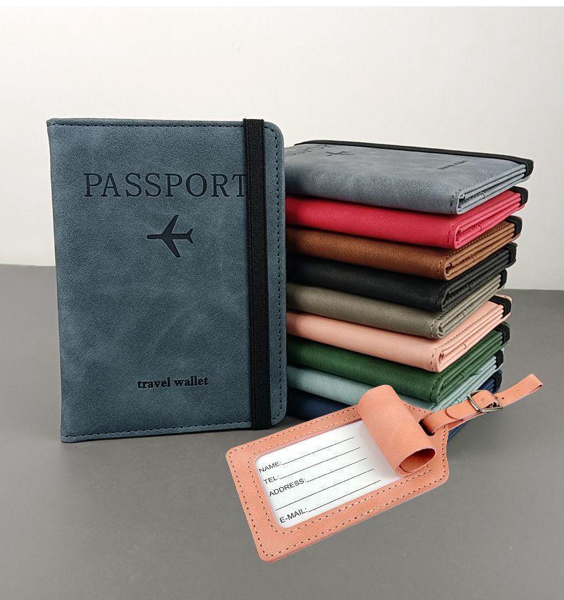 Premium Passport Holder & Cover with RFID Blocking, SIM Card Slots, Travel Ticket Pouch & Matching Suitcase Tag – Compact, Stylish & Secure Travel Wallet