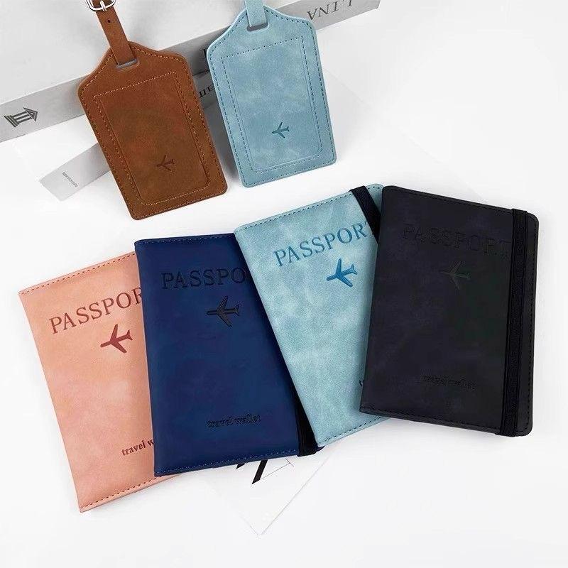 Premium Passport Holder & Cover with RFID Blocking, SIM Card Slots, Travel Ticket Pouch & Matching Suitcase Tag – Compact, Stylish & Secure Travel Wallet