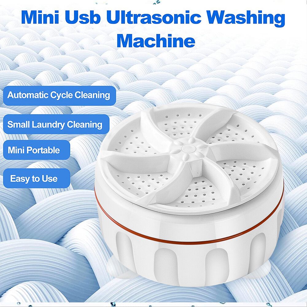 Turbine Multi-Purpose Ultrasonic Mini Washing Gadget – Portable USB-Powered Washer with Forward & Reverse Cleaning​