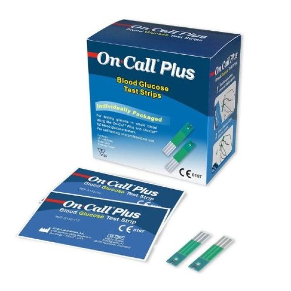 🩺 On Call Plus Blood Glucose Test Strips – 50 Count