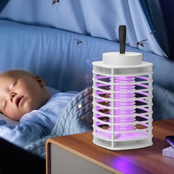 New Electric Mosquito & Fly Trap Lamp– Indoor/outdoor UV Light Zapper with Electric Shock Grid, Silent Operation, and LED Lighting – Effective Insect Control for Bedrooms, Kitchens & Offices