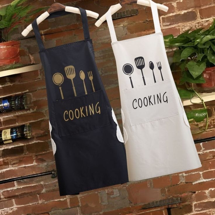 Waterproof Kitchen Adult Apron – Oil-Resistant Cooking Apron with Adjustable Straps for Chefs, Home Cooks & Bakers