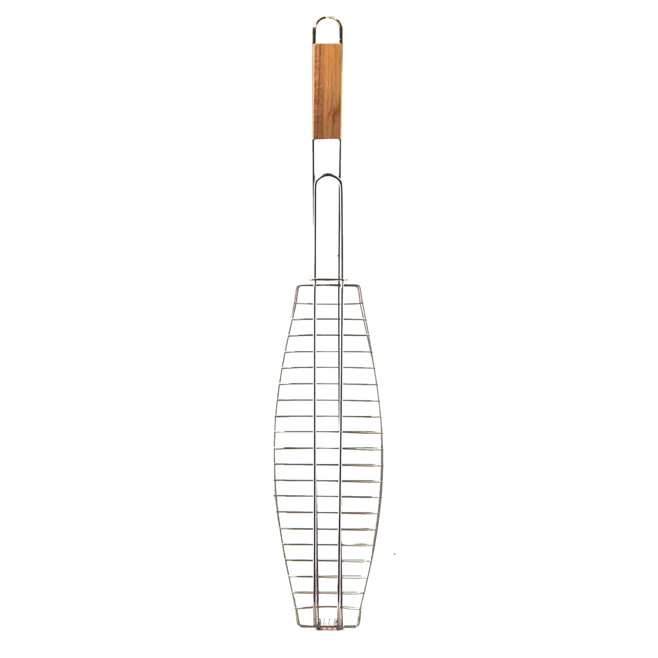 Top-Grade 70cm Fish Grill Basket – Heavy-Duty BBQ Grilling Rack for Camping, Outdoor Barbecue, and Fish Choma – Stainless Steel Food Holder