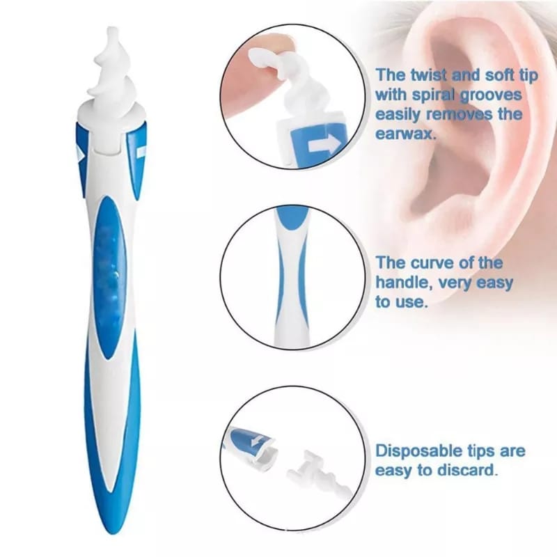 Electric Cordless Ear Wax Vacuum Cleaner – Safe, Painless & Vibration-Enhanced Cleaning Tool with 16 Soft Replacement Tips for Gentle Ear Hygiene
