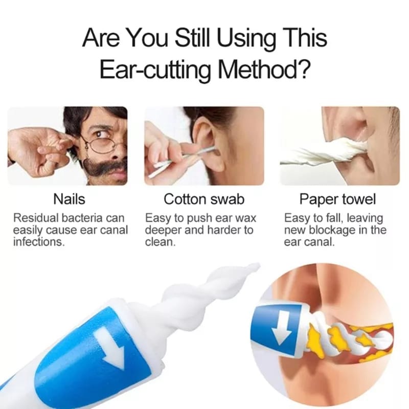 Electric Cordless Ear Wax Vacuum Cleaner – Safe, Painless & Vibration-Enhanced Cleaning Tool with 16 Soft Replacement Tips for Gentle Ear Hygiene