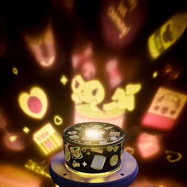 Mushroom Starry Sky Night Lamp with Kids Melodies – Cartoon Sanrio My Melody & Kuromi Design, Desktop Mood Light, Cute Christmas Gift for Kids & Girls