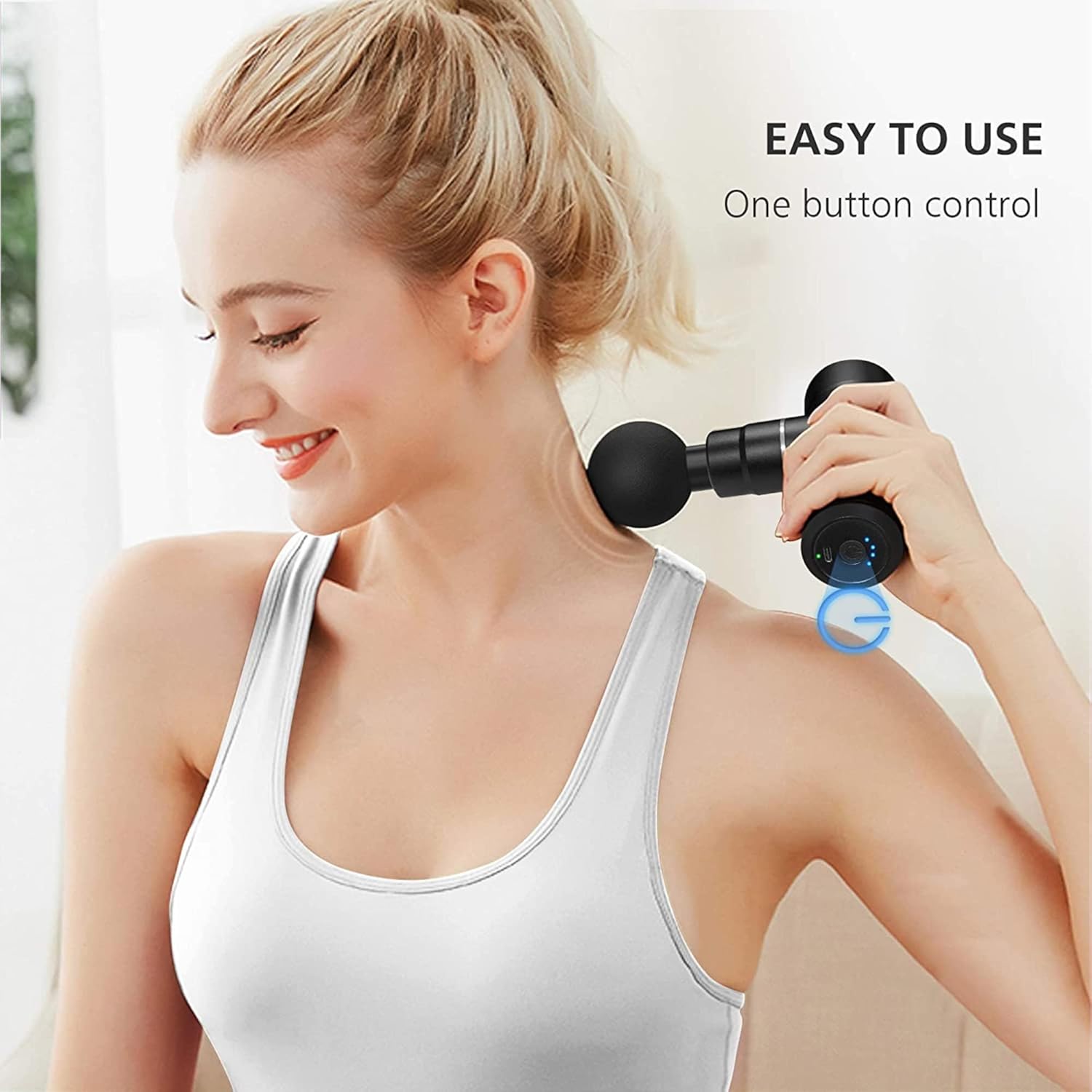 Mini Portable Deep Tissue Massage Gun for Fascial Gun for Pain Relief Office Home Neck Body Massager