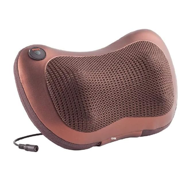 Neck Back Shoulder Heat Pillow Massager for Car Home Office Electronic Massage Pillow Deep Kneading Massager Relax Pain Pillow Cushion Electric Infrared Heating Massager