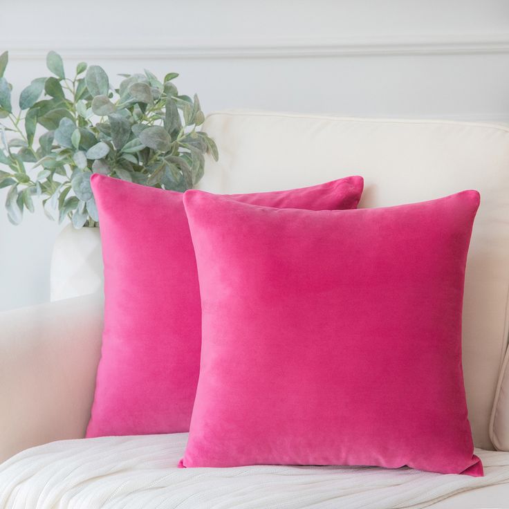 5 combo Throw Velvet Microfiber Soft Cushion, Pillow for Sofa Living Room and Bedroom, 45 *45 cm , Red, 5 Pieces