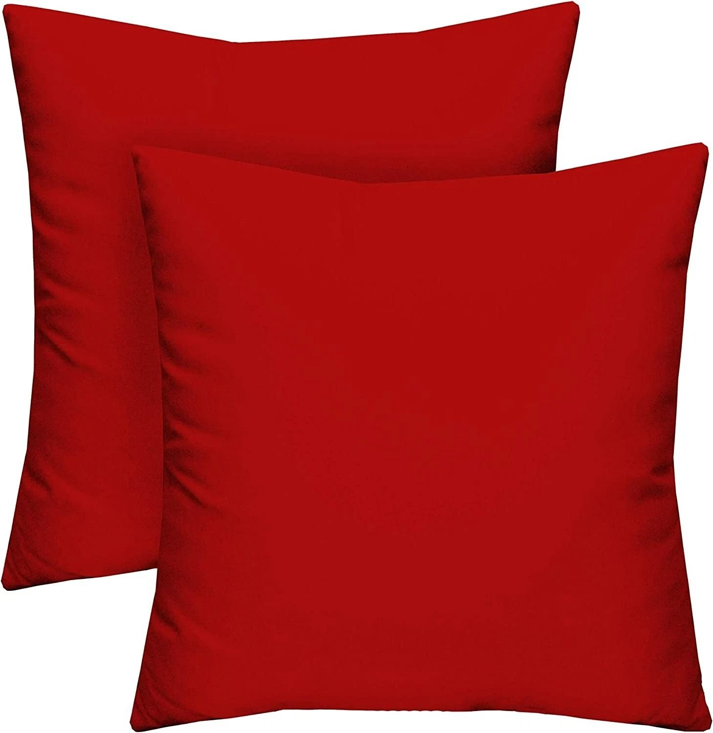 5 combo Throw Velvet Microfiber Soft Cushion, Pillow for Sofa Living Room and Bedroom, 45 *45 cm , Red, 5 Pieces