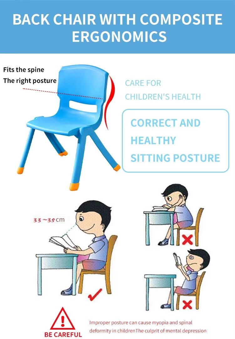 High Quality School Classroom Seating Stacking Daycare Nursery Preschool Children'S Plastic Kid Chair