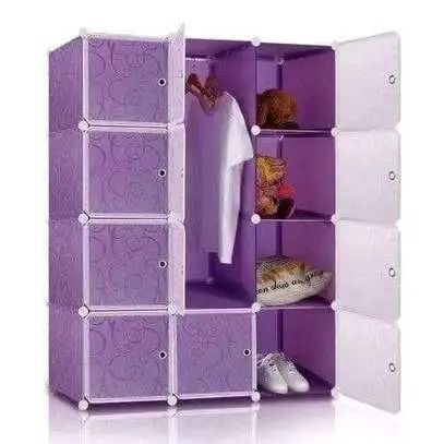 Locker Wardrobe Strong and Sturdy Dust Storage Box Wardrobe Assembly Odorless Plastic Storage Box Imitation Wooden Locker Used for Bedroom Rental Room Dorm Room