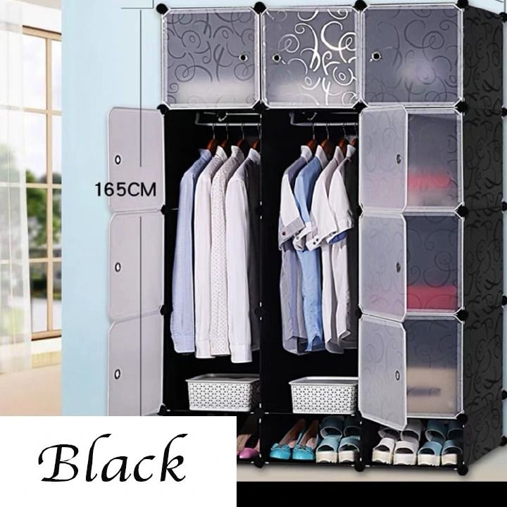 Locker Wardrobe Strong and Sturdy Dust Storage Box Wardrobe Assembly Odorless Plastic Storage Box Imitation Wooden Locker Used for Bedroom Rental Room Dorm Room