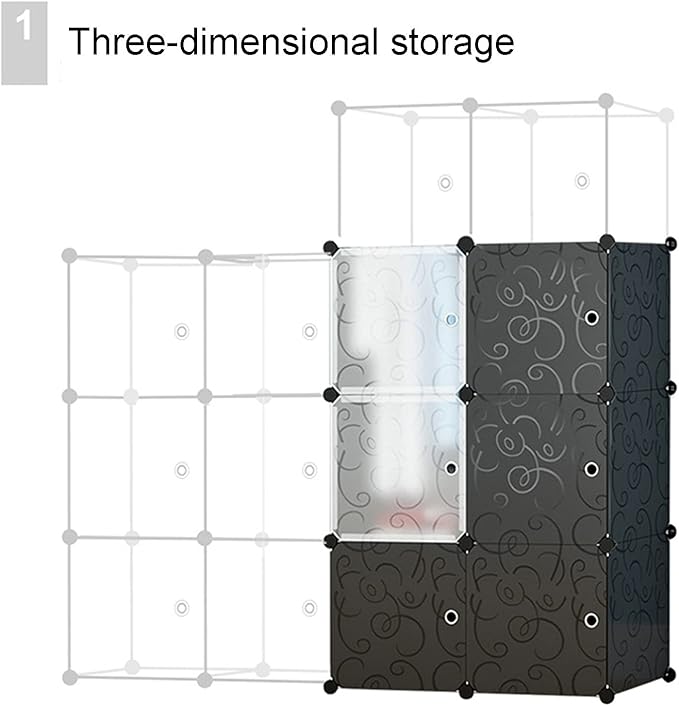 Locker Wardrobe Strong and Sturdy Dust Storage Box Wardrobe Assembly Odorless Plastic Storage Box Imitation Wooden Locker Used for Bedroom Rental Room Dorm Room