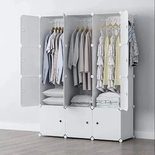 Locker Wardrobe Strong and Sturdy Dust Storage Box Wardrobe Assembly Odorless Plastic Storage Box Imitation Wooden Locker Used for Bedroom Rental Room Dorm Room