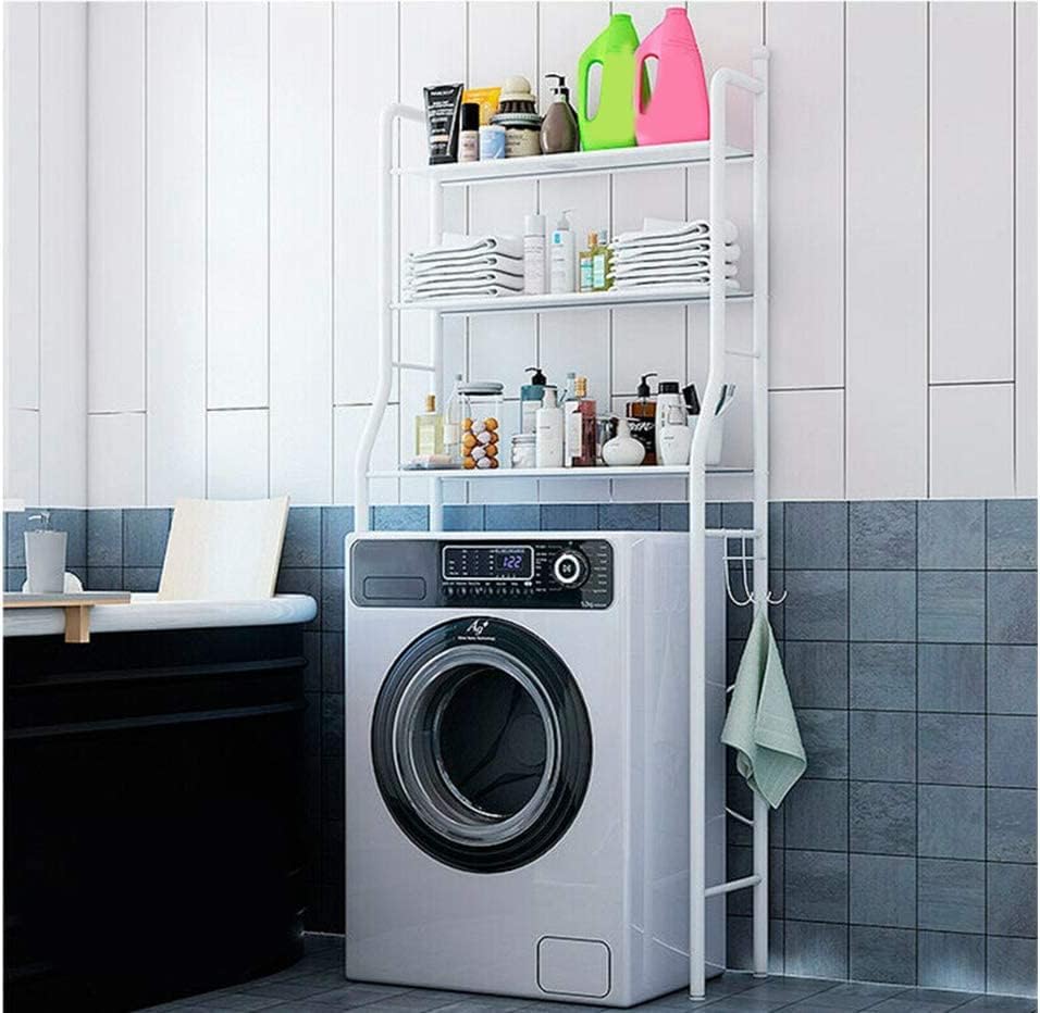 3 Tier Bathroom Washing Machine Storage Rack Space Saving Organizer for Laundry Detergent, Fabric Softener and Accessories