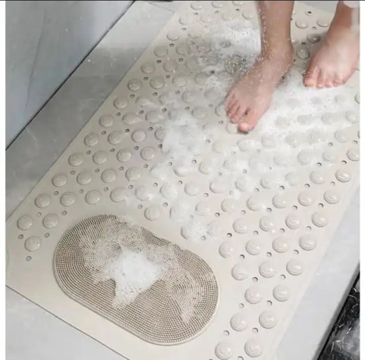 Strong Non-slip 40 by 60 cm PVC Shower Mat Feet Massage Bubble Design Washable Durable Bathroom PVC Mat