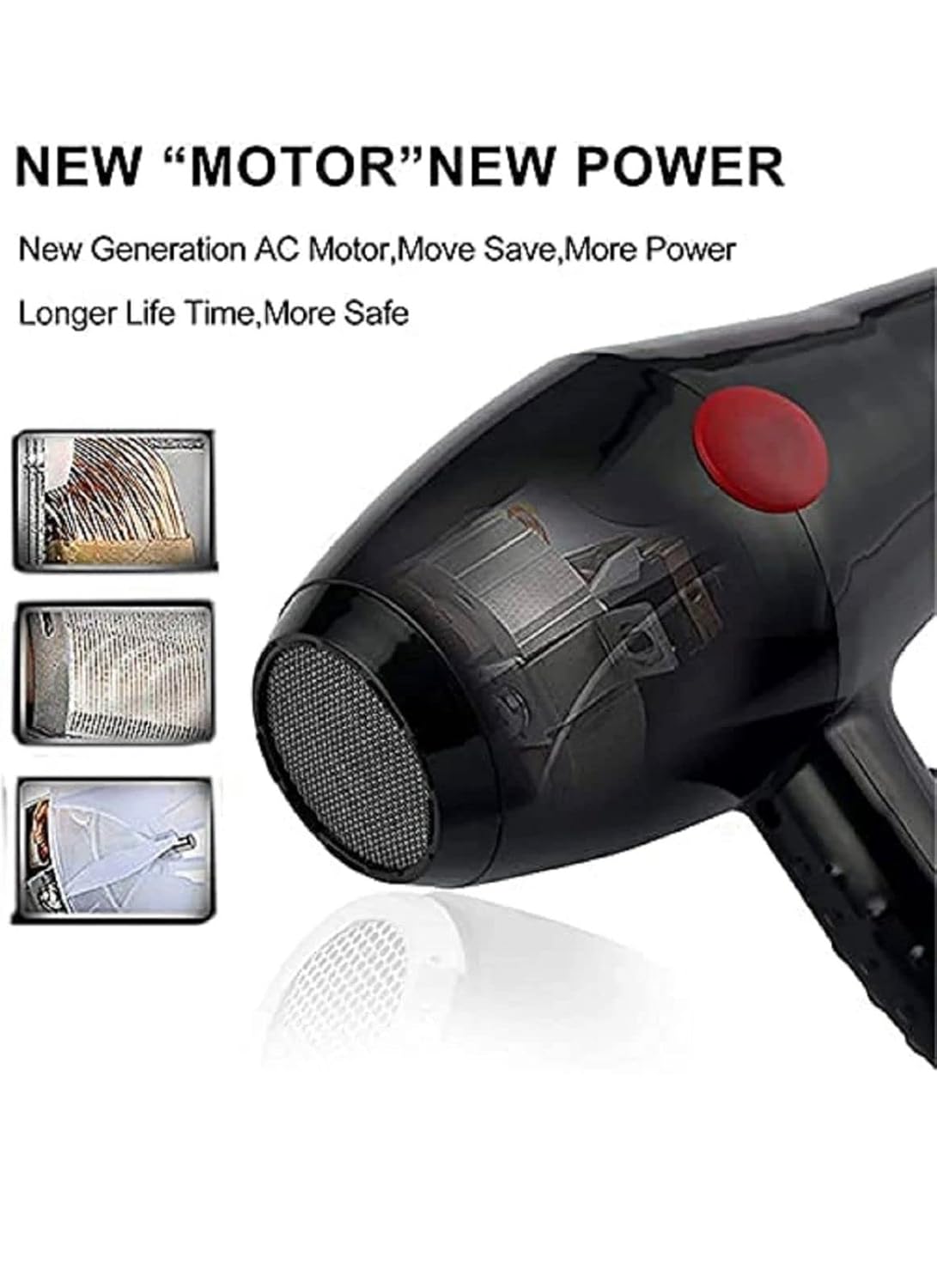 Electromate 2200w hair dryer blow-dry Hair Dryer High Speed Ionic High Power Silent Cold and Hot Hair Blower Support OEM