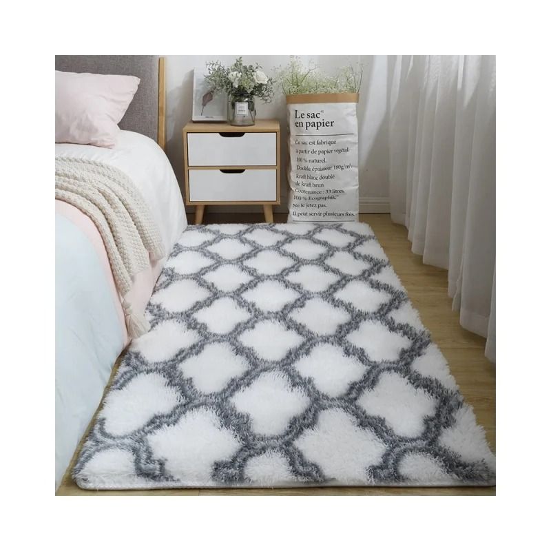7 by 10 Modern Shaggy Rugs Fluffy Soft Touch Dazzle Sparkle Area Rug Carpet Large for Living Room Bedroom Floor Mat