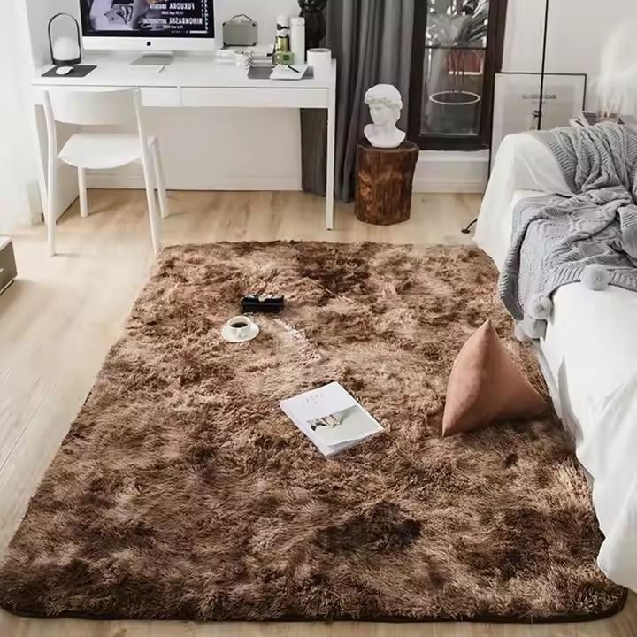 7 by 10 Modern Shaggy Rugs Fluffy Soft Touch Dazzle Sparkle Area Rug Carpet Large for Living Room Bedroom Floor Mat