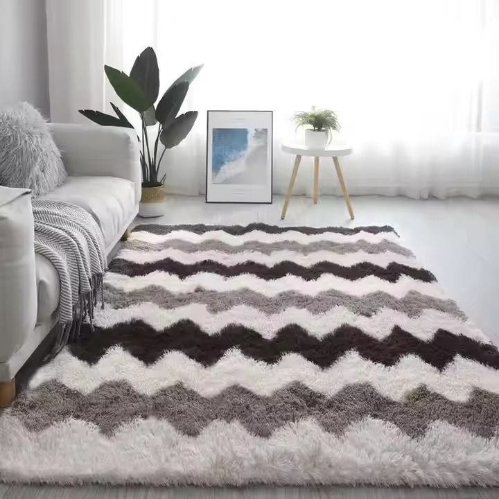 7 by 10 Modern Shaggy Rugs Fluffy Soft Touch Dazzle Sparkle Area Rug Carpet Large for Living Room Bedroom Floor Mat