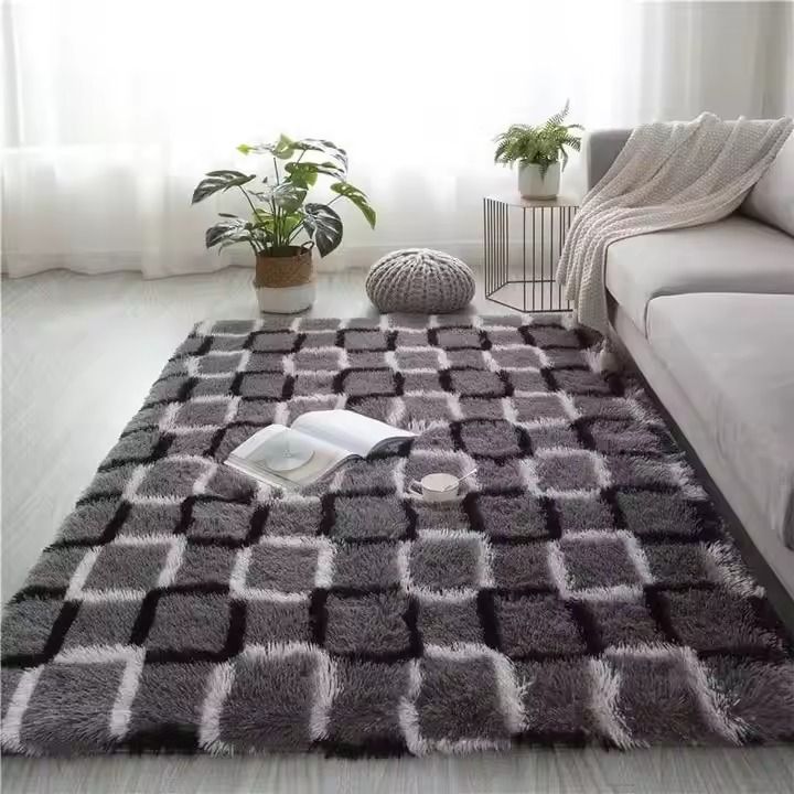 7 by 10 Modern Shaggy Rugs Fluffy Soft Touch Dazzle Sparkle Area Rug Carpet Large for Living Room Bedroom Floor Mat