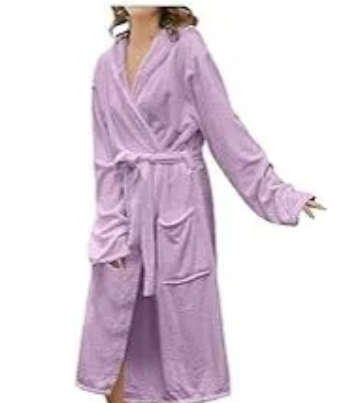Bathrobes Long Shawl Collar Plush Robe,Unisex bathroom accessoriesSoft & Cosy,Wrap Over Style With Detachable Outer Belt Hanging Loop Soft Touch ...