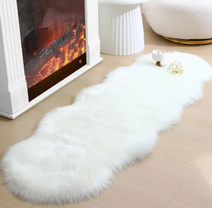 Fluffy faux fur dashboard/bedside Chiwawa Mat Fish design-Fluffy Coarse Wool Carpet, Suitable for Bedroom Floor, Sofa Cushion, Living Room Bedside Carpet