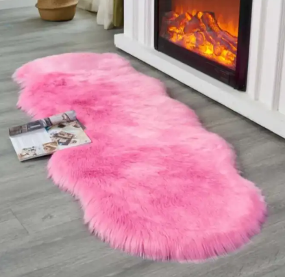 Fluffy faux fur dashboard/bedside Chiwawa Mat Fish design-Fluffy Coarse Wool Carpet, Suitable for Bedroom Floor, Sofa Cushion, Living Room Bedside Carpet