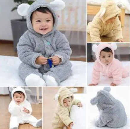 Fashion Warm Fluffy Romper Warm baby Romper Modern design Warm With Classic 100*110cm 100% polyester With far White unisex