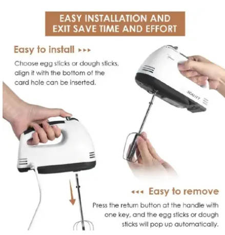 Hand Mixer Whisk Egg Beater Food Stirrer Grinder Blender Kitchenware Kitchen Tools Utensils Cooking Machine Cookware