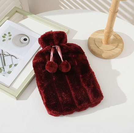 Hot Water Bottle with Soft Cover - 2L Large - Hot Water Bag for Pain Relief, Cramps, Back, Neck, Feet, Menstrual Cramps, Baby - Premium Cute Cover
