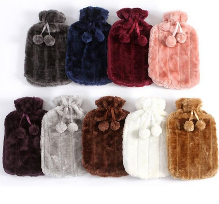 Hot Water Bottle with Soft Cover - 2L Large - Hot Water Bag for Pain Relief, Cramps, Back, Neck, Feet, Menstrual Cramps, Baby - Premium Cute Cover
