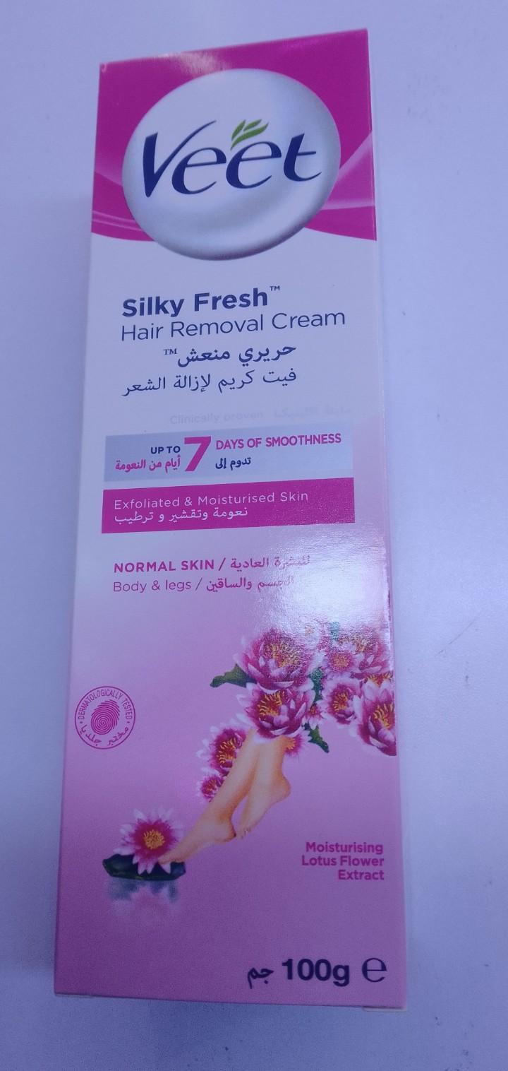 Veet Silk and Fresh Hair Removal Cream, Sensitive 100g