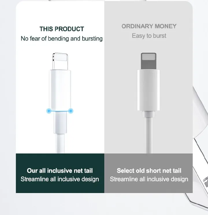 [NEW ARRIVAL SALE]Lightning Data PD Type C Fast Charger Cable IPhone Apple (TYPE C TO IPHONE CABLE)